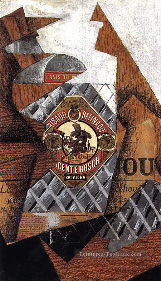 la bouteille de Anis del mono 1914 Juan Gris Peintures à l'huile